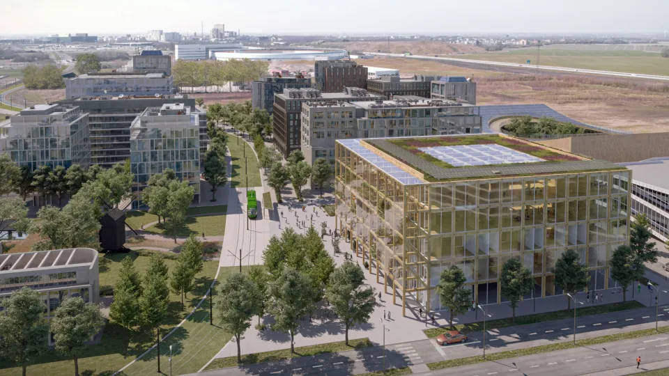 Illustration over Science Village by Wihlborgs. 